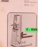 Crown-Crown B Lift Service and Electrical Manual 1978-B-02